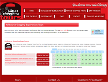 Tablet Screenshot of outletshoppingtours.tourstogo.com.au