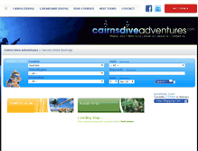 Tablet Screenshot of cairnsdiveadventures.tourstogo.com.au